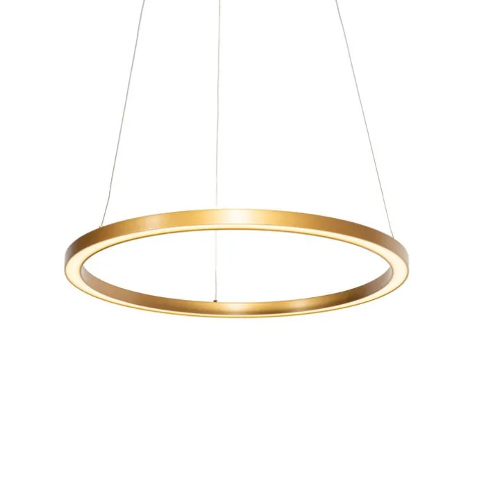 Hanglamp goud 60cm incl. LED 3-staps dimbaar - Girello