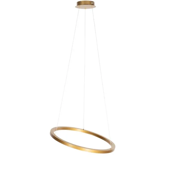 Hanglamp goud 60cm incl. LED 3-staps dimbaar - Girello
