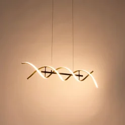 Hanglamp goud incl. LED 3-staps dimbaar in kelvin - Henk