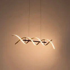 Hanglamp goud incl. LED 3-staps dimbaar in kelvin - Henk