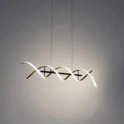 Hanglamp goud incl. LED 3-staps dimbaar in kelvin - Henk