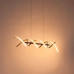 Hanglamp goud incl. LED 3-staps dimbaar in kelvin - Henk