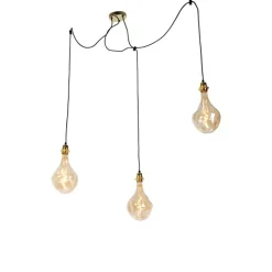 Hanglamp goud 3-lichts incl. LED goud dimbaar - Cava Luxe
