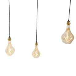 Hanglamp goud 3-lichts incl. LED goud dimbaar - Cava Luxe