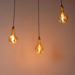 Hanglamp goud 3-lichts incl. LED goud dimbaar - Cava Luxe