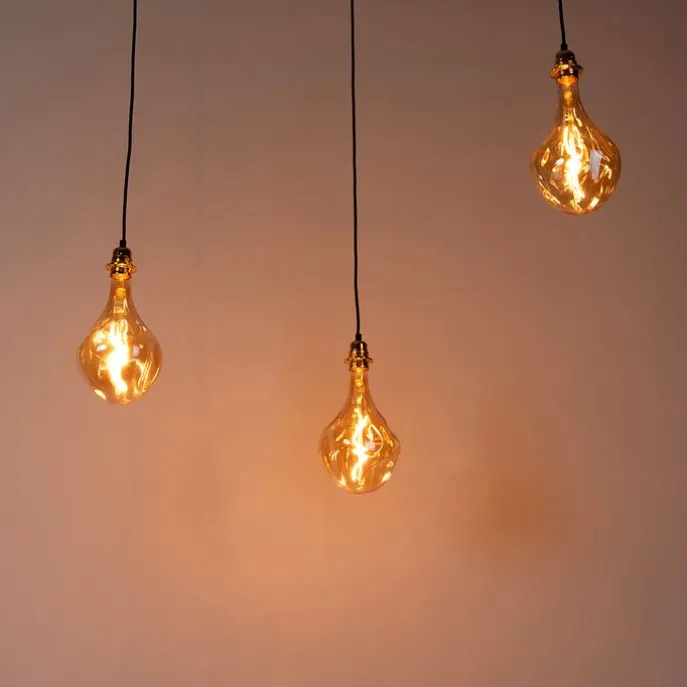 Hanglamp goud 3-lichts incl. LED goud dimbaar - Cava Luxe