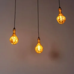 Hanglamp goud 3-lichts incl. LED spiegel goud dimbaar - Cava Luxe