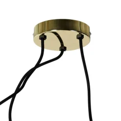 Hanglamp goud 3-lichts incl. LED spiegel goud dimbaar - Cava Luxe