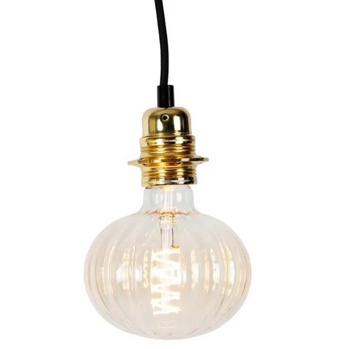 Hanglamp goud 3-lichts incl. LED amber dimbaar - Cava Luxe