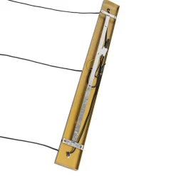 Hanglamp goud met amber glas 30 cm langwerpig 3-lichts - Kevin