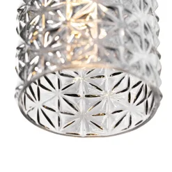 Hanglamp goud met smoke glas rond 5-lichts - Elva