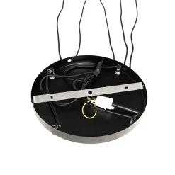 Hanglamp goud met smoke glas rond 5-lichts - Elva