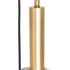 Hanglamp goud met smoke glas rond 5-lichts - Elva