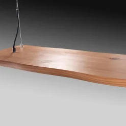 Hanglamp hout 120 cm incl. LED met afstandsbediening - Ajdin