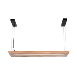 Hanglamp hout 120 cm incl. LED met afstandsbediening - Ajdin