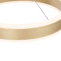 Hanglamp messing langwerpig incl. LED 3-staps dimbaar 3-lichts - Lyani