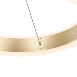 Hanglamp messing langwerpig incl. LED 3-staps dimbaar 3-lichts - Lyani