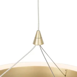 Hanglamp messing langwerpig incl. LED 3-staps dimbaar 3-lichts - Lyani