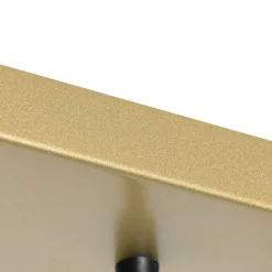 Hanglamp messing met blauw en groen glas 8-lichts - Sandra