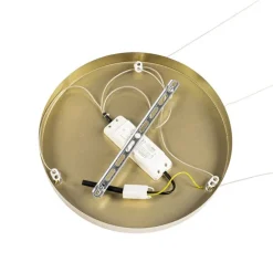 Hanglamp messing rond incl. LED 3-staps dimbaar 3-lichts - Lyani