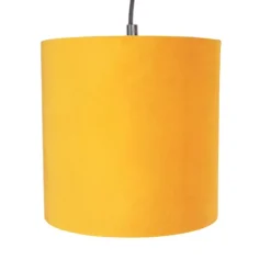 Hanglamp met 5 gekleurde velours kappen 20 cm - Cava