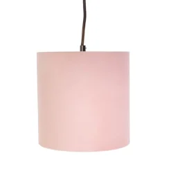 Hanglamp met 5 gekleurde velours kappen 20 cm - Cava