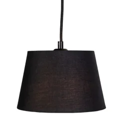 Hanglamp met 3 katoenen kappen zwart met goud - Cava