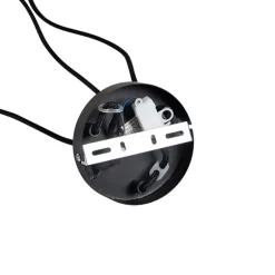 Hanglamp met 3 velours kappen geel met goud - Cava