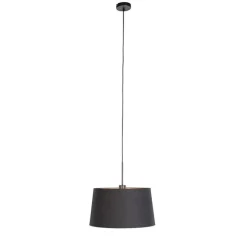Hanglamp met katoenen kap zwart met goud 40 cm- Combi