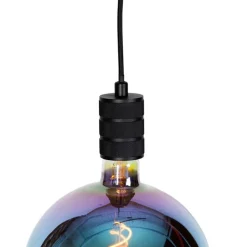 Hanglamp met rail ophanging zwart incl. LED G200 - Cavalux