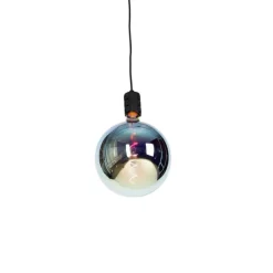 Hanglamp met rail ophanging zwart incl. LED G200 - Cavalux