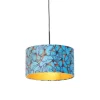 Hanglamp met velours kap vlinders met goud 35 cm - Combi