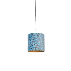 Hanglamp met velours kap vlinders met goud 40 cm - Combi