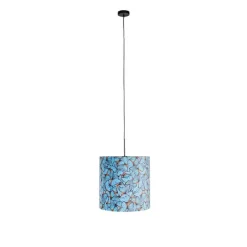 Hanglamp met velours kap vlinders met goud 40 cm - Combi