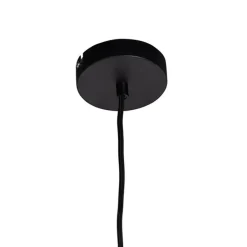 Hanglamp met velours kap rood met goud 50 cm - Combi