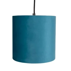 Hanglamp met velours kappen groen, geel en blauw - Cava