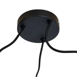 Hanglamp met velours kappen groen, geel en blauw - Cava