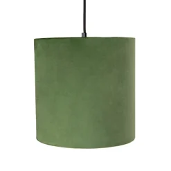 Hanglamp met velours kappen rood, groen en roze - Cava
