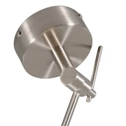 Hanglamp staal met kap 35 cm wit verstelbaar - Blitz