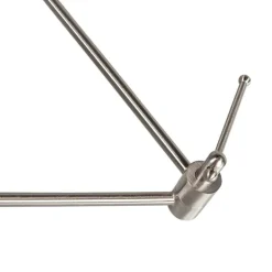 Hanglamp staal met kap 35 cm lichtgrijs verstelbaar 2-lichts - Blitz