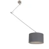 Hanglamp staal met kap 35 cm donker grijs verstelbaar - Blitz