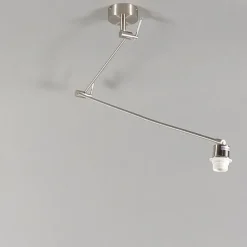 Hanglamp staal met kap 35 cm donker grijs verstelbaar - Blitz