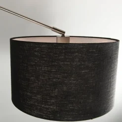 Hanglamp staal met kap 35 cm zwart verstelbaar 2-lichts - Blitz