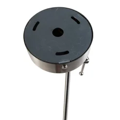 Hanglamp staal met plisse kap crème 35 cm - Blitz