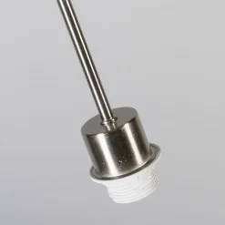 Hanglamp staal met zwarte kabel - Combi 1