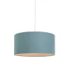Hanglamp wit met blauwe kap 50 cm - Combi 1