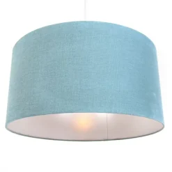 Hanglamp wit met blauwe kap 50 cm - Combi 1