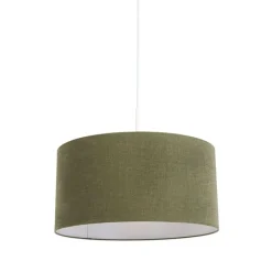 Hanglamp wit met groene kap 50 cm - Combi 1