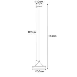 Hanglamp zwart 30 cm incl. LED 3-staps dimbaar - Lyani