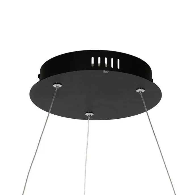 Hanglamp zwart 80 cm incl. LED 3-staps dimbaar - Girello